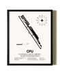 Framed Calaveras County Airport / Maury Rasmussen Field wall art poster in black frame