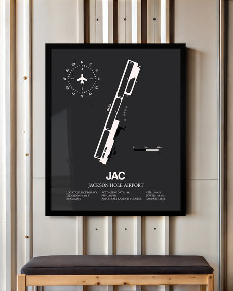 Frame color options for Jackson Hole Airport Wall Art