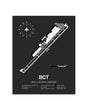 Gray Framed Boca Raton Airport layout wall art poster