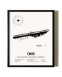 Framed Bob Maxwell Memorial Airfield wall art poster in black frame