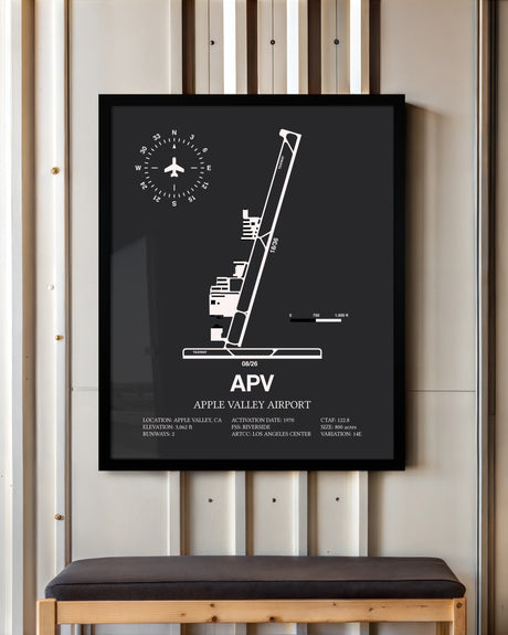 Frame color options for Apple Valley Airport Wall Art