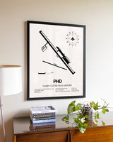 Harry Clever Field Airport aviation wall décor in black wood frame
