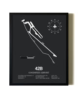 Unframed Goodspeed Airport map print poster