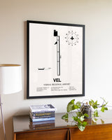 Vernal Regional Airport aviation wall décor in black wood frame