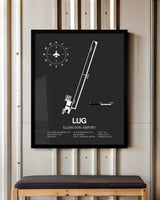 Frame color options for Ellington Airport Wall Art