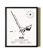Framed Augusta State Airport wall art poster in black frame
