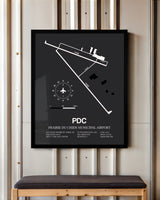 Frame color options for Prairie Du Chien Municipal Airport Wall Art