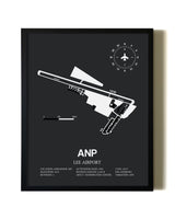 Unframed Lee Airport map print poster
