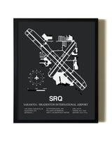 Unframed Sarasota / Bradenton International Airport map print poster