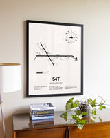 RWJ Airpark aviation wall décor in black wood frame