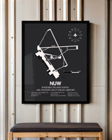 Frame color options for Whidbey Island Naval Air Station (Ault Field) Airport Wall Art