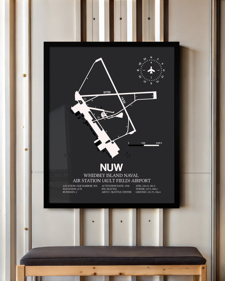 Frame color options for Whidbey Island Naval Air Station (Ault Field) Airport Wall Art