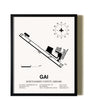 Framed Montgomery County Airpark wall art poster in black frame