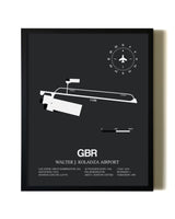 Unframed Walter J. Koladza Airport map print poster