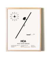 Holy Cross Airport framed wall art in white frame