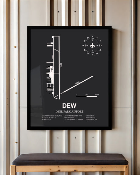 Frame color options for Deer Park Airport Wall Art