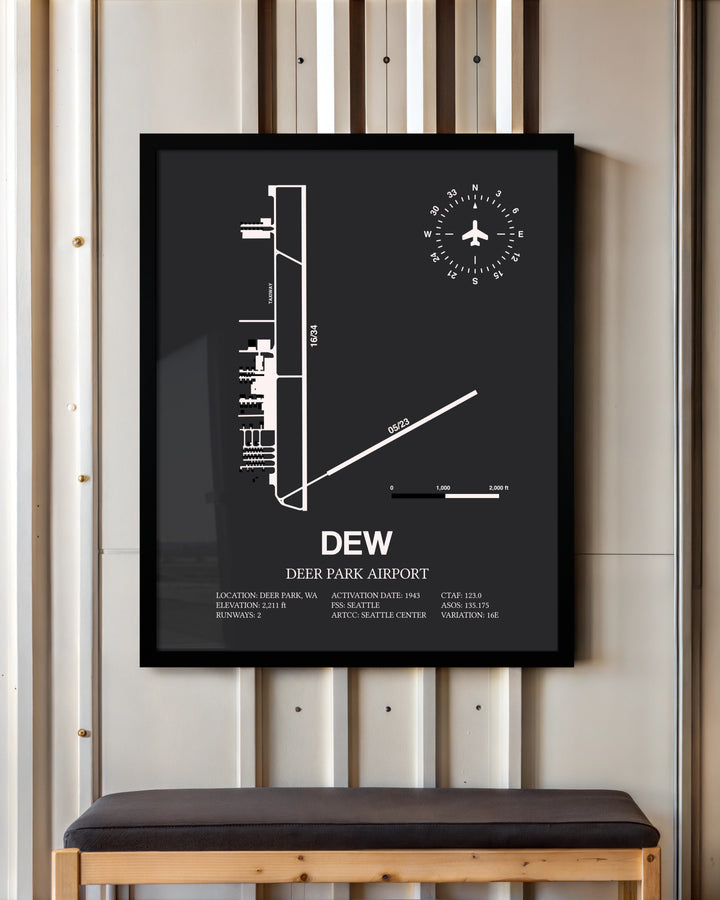 Frame color options for Deer Park Airport Wall Art