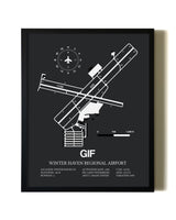 Unframed Winter Haven Regional Airport map print poster