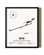 Framed Silver Bay Municipal Airport wall art poster in black frame