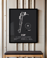 Frame color options for H. L. Sonny Callahan Airport Wall Art