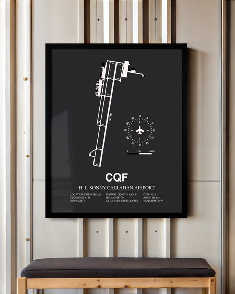 Frame color options for H. L. Sonny Callahan Airport Wall Art