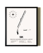 Framed Sikeston Memorial Municipal Airport wall art poster in black frame