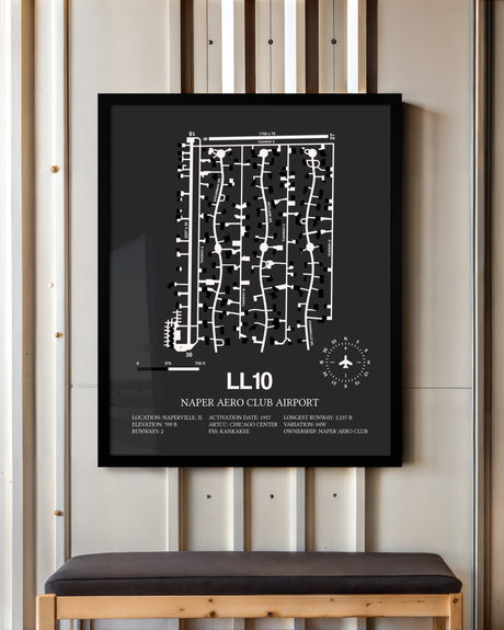 Frame color options for Naper Aero Club Airport Wall Art