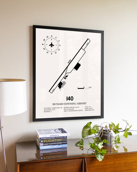 Richard Downing Airport aviation wall décor in black wood frame