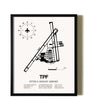 Framed Peter O. Knight Airport wall art poster in black frame
