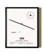 Framed Rogersburg Airport wall art poster in black frame