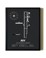 Unframed Alva Regional Airport map print poster