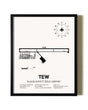 Framed Mason Jewett Field Airport wall art poster in black frame