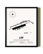 Framed Little Rock Air Force Base wall art poster in black frame