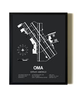 Unframed Eppley Airfield map print poster