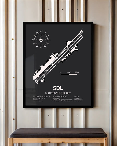 Frame color options for Scottsdale Airport Wall Art