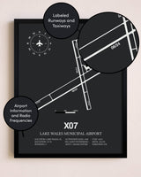 Lake Wales Municipal Airport poster size comparison chart