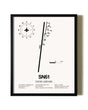 Framed Yoder Airpark wall art poster in black frame
