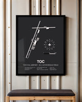 Frame color options for Toccoa Airport - R.G. Letourneau Field Wall Art
