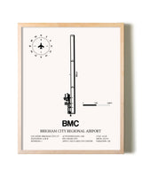 Brigham City Regional Airport framed wall art in white frame
