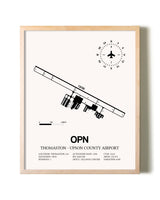 Thomaston-Upson County Airport framed wall art in white frame