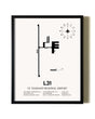 Framed St. Tammany Regional Airport wall art poster in black frame