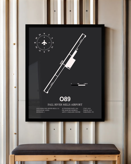 Frame color options for Fall River Mills Airport Wall Art