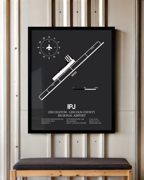 Frame color options for Lincolnton-Lincoln County Regional Airport Wall Art