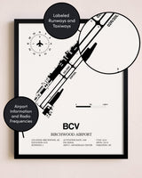 Framed Birchwood Airport layout wall art poster