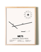 Margerison-Kincer Airport framed wall art in white frame
