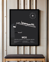 Frame color options for Chester County G. O. Carlson Airport Wall Art