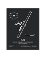 Gray Framed Mount Sterling / Montgomery County Airport layout wall art poster