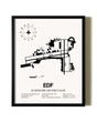 Framed Elmendorf Air Force Base wall art poster in black frame