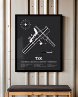 Frame color options for Texarkana Regional Airport-Webb Field Wall Art