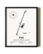 Framed Farmville Regional Airport wall art poster in black frame